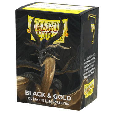 Dragon Shield – Dual Matte sleeves - Black & Gold