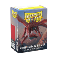 Dragon Shield Dual Matte sleeves - Crimson & Silver - Display