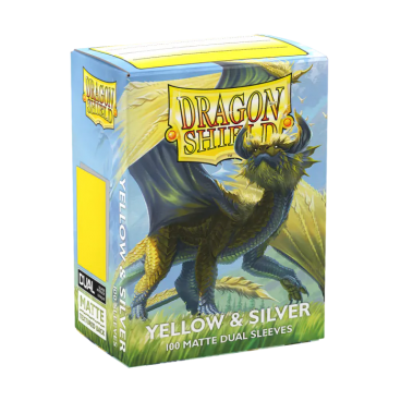 Dragon Shield Dual Matte sleeves - Yellow & Silver