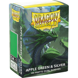 100 Dragon Shield Matte : Apple Green/Silver