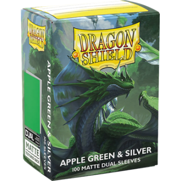 100 Dragon Shield Matte : Apple Green/Silver