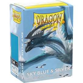 100 Dragon Shield Matte : Sky Blue & Silver