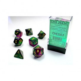 More about CHESSEX - Set de 7 dés - GEMINI - Vert-Violet/Or