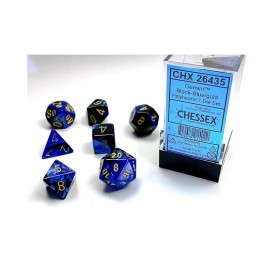 More about CHESSEX - Set de 7 dés - GEMINI - Noir-Bleu/Or