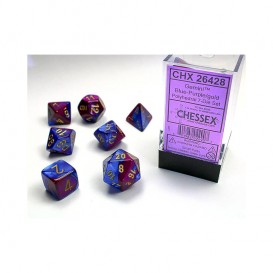 More about CHESSEX - Set de 7 dés - GEMINI - Bleu-Violet/Or