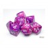 CHESSEX - Set de 7 dés - FESTIVE - Violet/Blanc