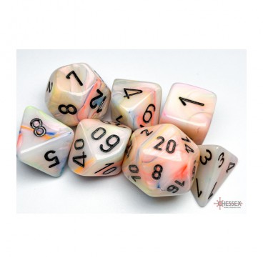 CHESSEX - Set de 7 dés - FESTIVE - Circus/Noir