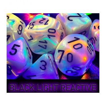 CHESSEX - Set de 7 dés - FESTIVE - Circus/Noir