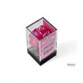 CHESSEX - Set de 7 dés - LUMINARY - Rose / Argent