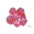 CHESSEX - Set de 7 dés - LUMINARY - Rose / Argent
